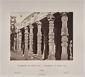 Colonnades of Pirthi Raj, Delhi by Louis-Théophile Marie Rousselet (French, 1845–1929)