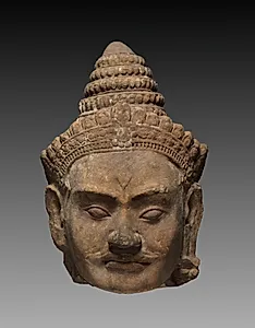 Colossal Head of a Deva by Unknown Artist
