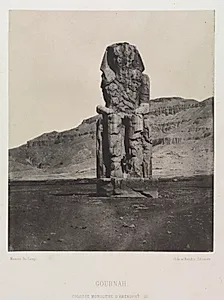 Colossol Monolith of Amenhotep III, Gournah by Maxime Du Camp (French, 1822–1894)
