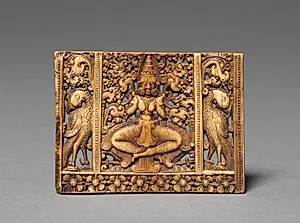 Comb Panel with a Seated Devi by Unknown Artist