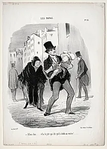 Come along, dear... by Honoré Daumier (French, 1808–1879)