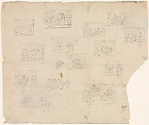 Compositional Sketches after Raphael and other artists by Unknown Artist