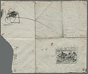Compositional Sketches after Raphael and other artists (verso) by Unknown Artist