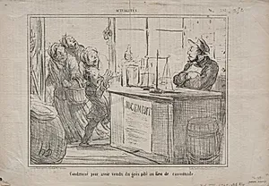 Convicted for having sold crushed sandstone instead of brown sugar by Honoré Daumier (French, 1808–1879)