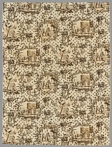Copperplate Printed Linen by Unknown Artist