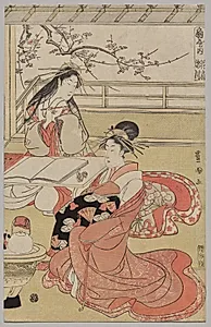 Courtesans of the Ōgiya on a Spring Outing