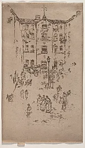 Courtyard, Brussels by James McNeill Whistler (American, 1834–1903)