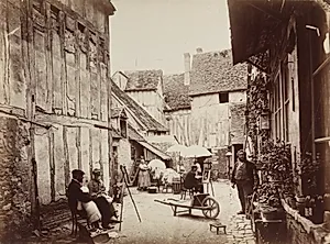 Courtyard with Painters by Unknown Artist