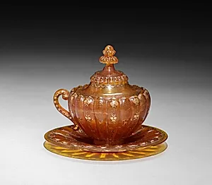 Covered Cup and Saucer by Unknown Artist
