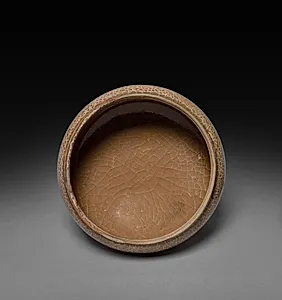 Covered Flat Jar by Unknown Artist