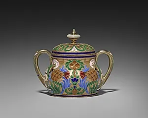 Covered Sugar Bowl by Feodor Ivanovich Rückert (Russian, 1840–1917)