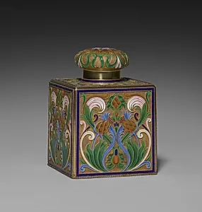 Covered Tea Caddy by Feodor Ivanovich Rückert (Russian, 1840–1917)
