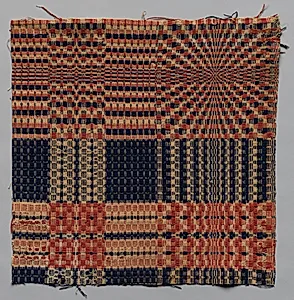 Coverlet Fragment by Unknown Artist