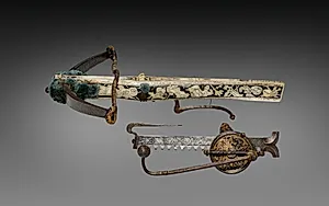 Crossbow and Cranequin of Elector Augustus I of Saxony by Unknown Artist