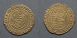 Crown of the Double Rose: Crowned Double Rose (obverse); Crowned Royal Arms (reverse) by Unknown Artist