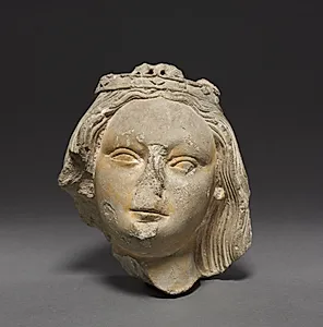 Crowned Female Head (Fragment) by Unknown Artist