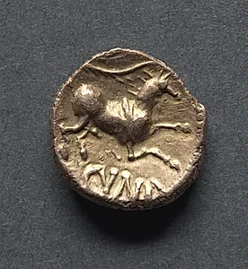 Cunobeline Quarter Stater: Horse and Branch (reverse) by Unknown Artist