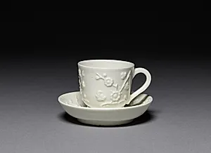 Cup and Saucer by Saint Cloud Porcelain Factory (French)