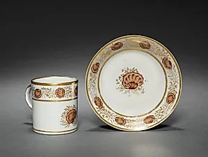 Cup and Saucer from Oliver Wolcott, Jr. Tea Service (3 of 6) by Unknown Artist