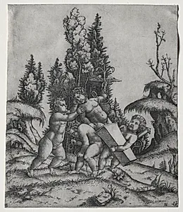 Cupid and three Putti by Marcantonio Raimondi (Italian, 1470/82–1527/34)