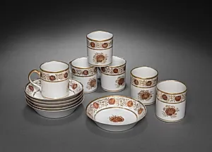 Cups and Saucers from Oliver Wolcott, Jr. Tea Service by Unknown Artist