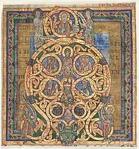 Cutting from an Antiphonary:  Initial A[spiciens a longe]: The Tree of Jesse by Unknown Artist