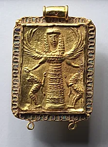 Daedalic Pendant with Potnia Theron (Mistress of Animals) by Unknown Artist