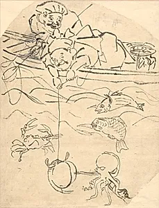 Daikoku and Ebisu, Two of the Seven Gods of Happiness