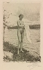 Dal River by Anders Zorn (Swedish, 1860–1920)