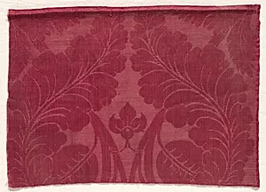 Damask with Leaf and Floral Design by Unknown Artist