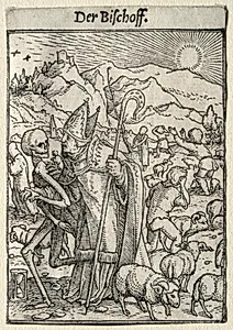 Dance of Death:  The Bishop by Hans Holbein the Younger (German, active England and Switzerland, 1497/98–1543)