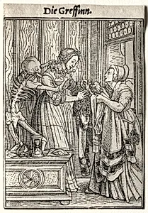 Dance of Death:  The Countess by Hans Holbein the Younger (German, active England and Switzerland, 1497/98–1543)