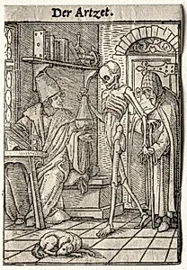 Dance of Death:  The Doctor by Hans Holbein the Younger (German, active England and Switzerland, 1497/98–1543)
