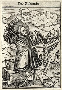 Dance of Death:  The Nobleman by Hans Holbein the Younger (German, active England and Switzerland, 1497/98–1543)