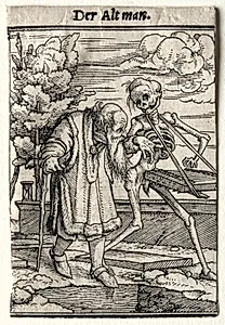 Dance of Death:  The Old Man by Hans Holbein the Younger (German, active England and Switzerland, 1497/98–1543)