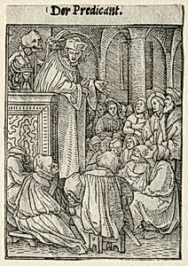 Dance of Death:  The Preacher by Hans Holbein the Younger (German, active England and Switzerland, 1497/98–1543)