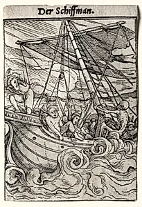 Dance of Death:  The Sailor by Hans Holbein the Younger (German, active England and Switzerland, 1497/98–1543)