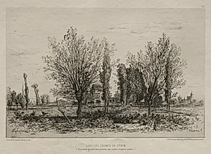 Dans les Champs de Cénon by Maxime Lalanne (French, 1827–1886)