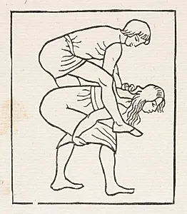 Daphnis and Chloe: Daphnis Puts the Apple into Chloe's Bosom by Aristide Maillol (French, 1861–1944)