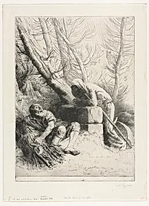 Death and the Woodcutter by Alphonse Legros (French, 1837–1911)