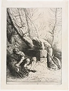 Death and the Woodcutter by Alphonse Legros (French, 1837–1911)