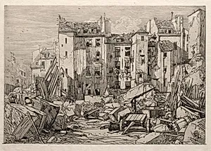 Demolition of Old Houses in Paris by Maxime Lalanne (French, 1827–1886)