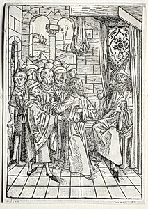 Der Schatzbehalter:  Christ before Caiaphas (verso)