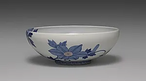 Dining Bowl with Clematis by Seifū Yohei III (Japanese, 1851–1914)