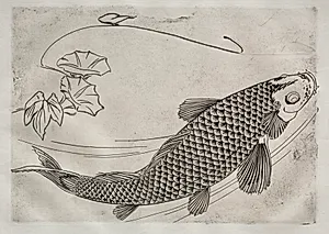 Dinner Service (Rousseau service): Large fish in a Japanese style (no. 19) by Félix Bracquemond (French, 1833–1914)