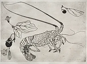 Dinner Service (Rousseau service): Large lobster with raised antenna (no. 21) by Félix Bracquemond (French, 1833–1914)