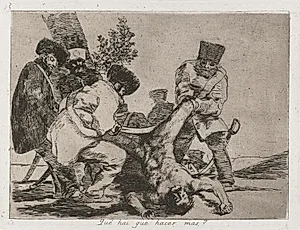 Disasters of War: Pl. 33, What more can one do?   by Francisco de Goya (Spanish, 1746–1828)