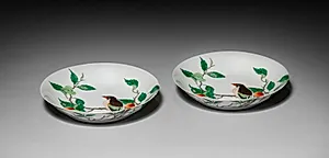Dish with Bird on Fruit Tree Branch by Unknown Artist