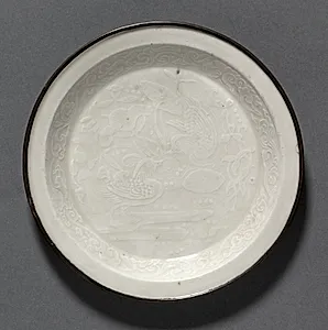 Dish with Ducks in Lotus Pond:  Ding Ware by Unknown Artist