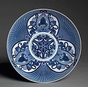 Dish with Ginkgo Leaves by Unknown Artist